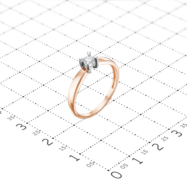 Кольцо из золота с бриллиантом