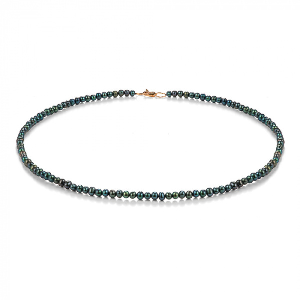 Бусы из красного золота с жемчугом