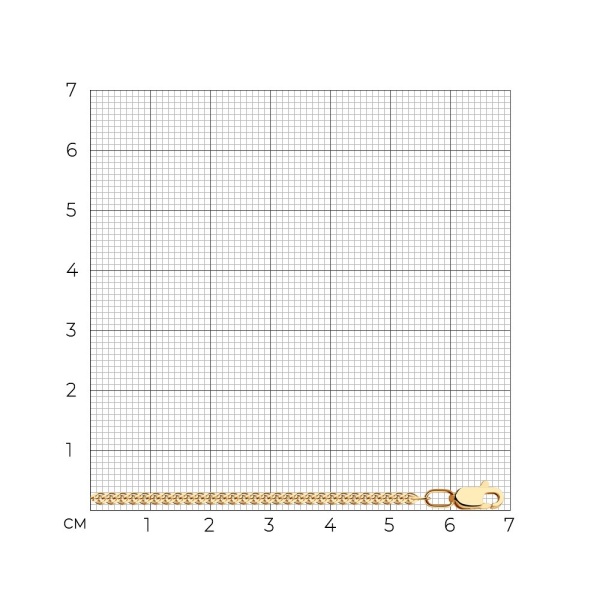 Браслет из красного золота, плетение «Нонна»
