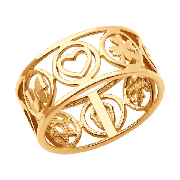 Кольцо из красного золота