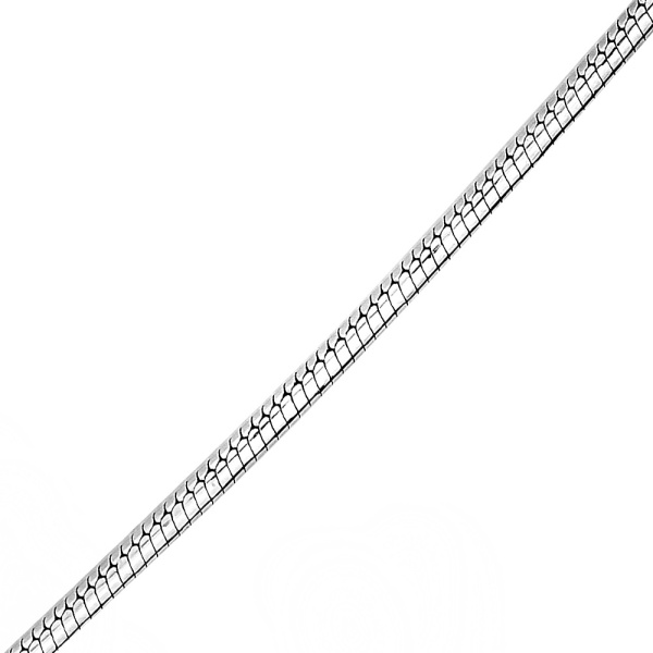 Цепь из белого золота 585, плетение «Снейк»