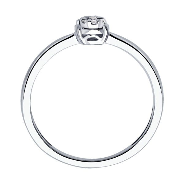 Кольцо из белого золота с бриллиантами