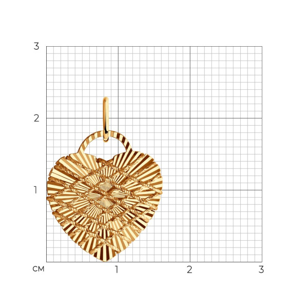 Подвеска из красного золота «Сердце»