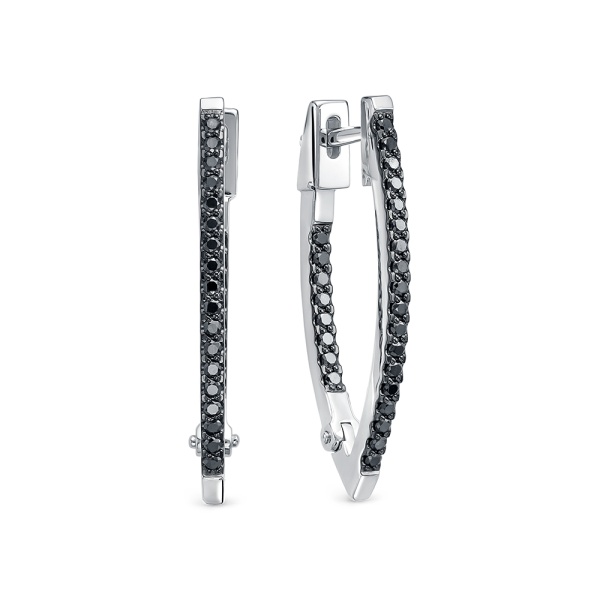 Серьги из белого золота с бриллиантами