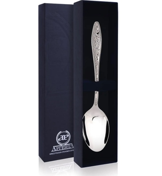 Ложка десертная из серебра «Морозко»