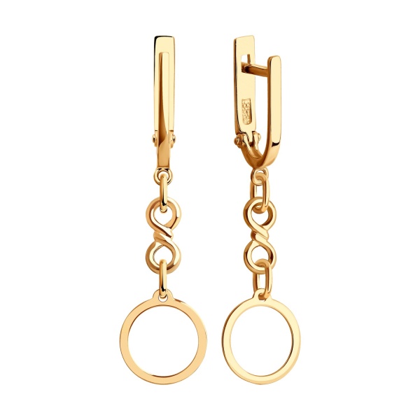 Серьги из красного золота