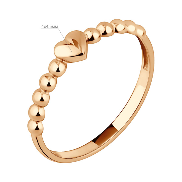 Кольцо из красного золота