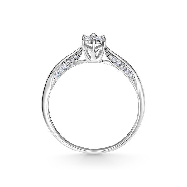 Кольцо из белого золота с бриллиантами