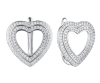 Серьги из серебра с фианитами «Сердце»