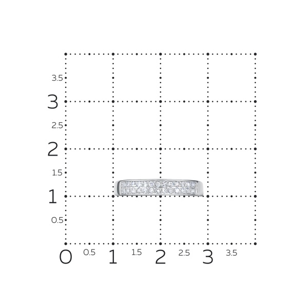 Кольцо из белого золота с бриллиантами