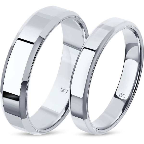 Обручальное кольцо из белого золота