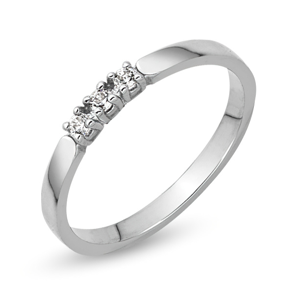 Кольцо из белого золота с бриллиантами