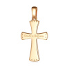 Крестик православный из красного золота с бриллиантами