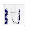 Серьги из белого золота с бриллиантами и сапфирами