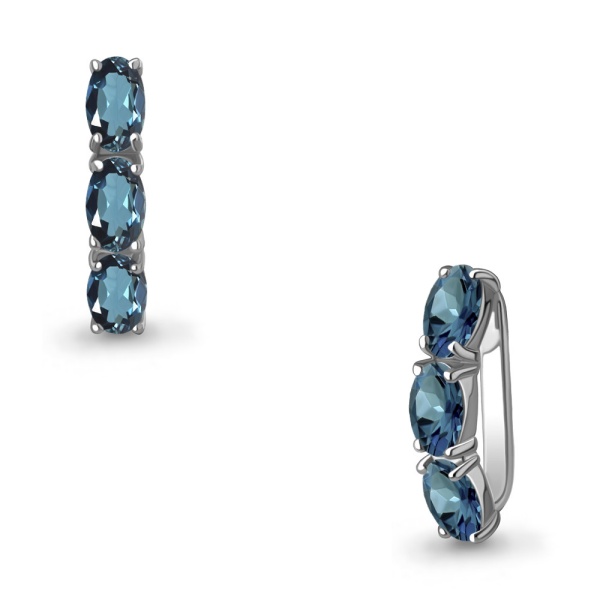 Подвеска из серебра с топазами Лондон