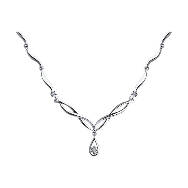 Колье из белого золота с бриллиантами