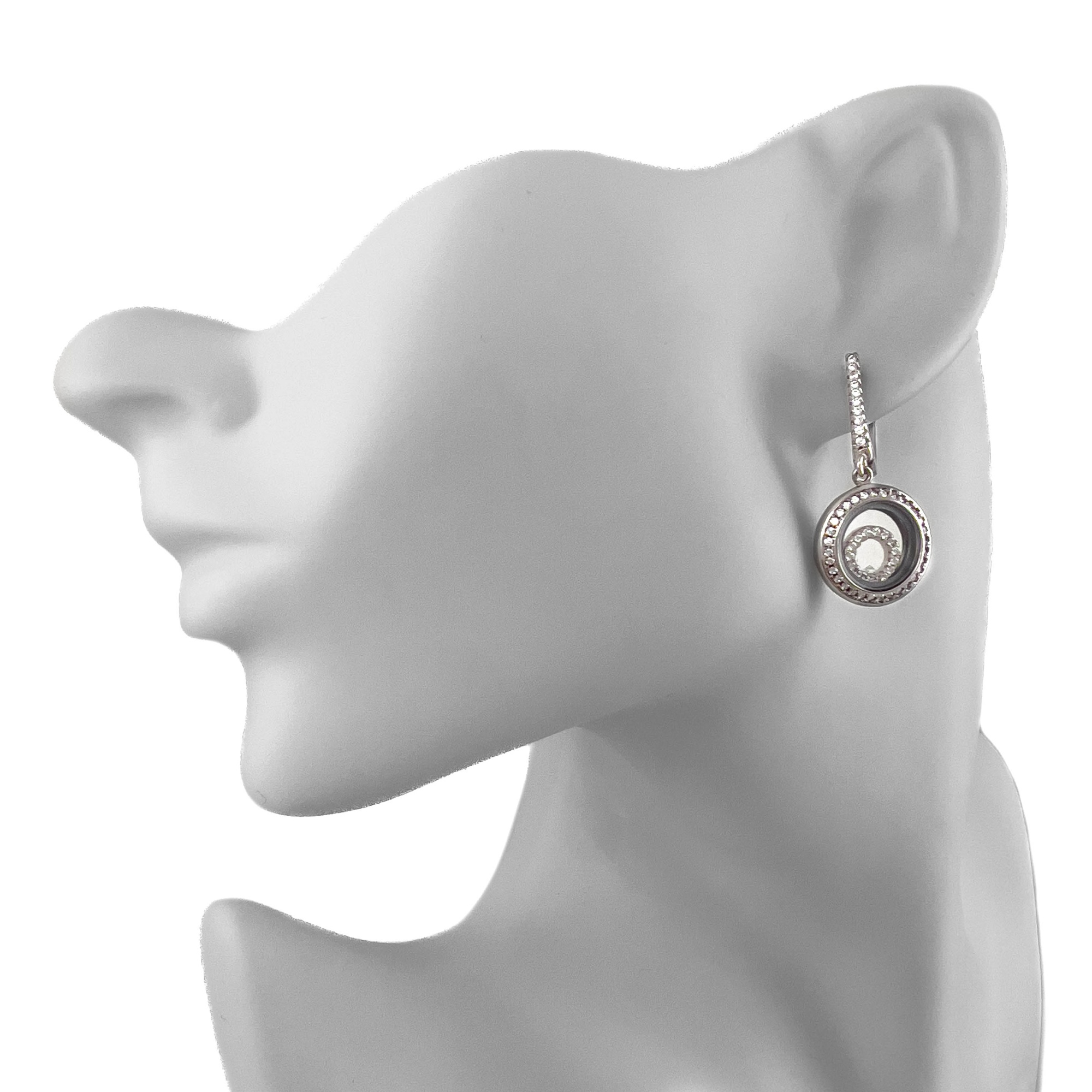 Серьги из серебра с цирконом и стеклом