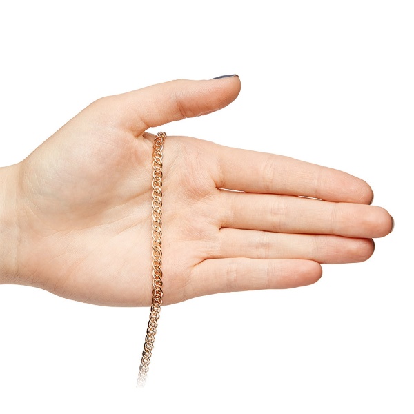 Цепь из красного золота 585, плетение «Нонна»