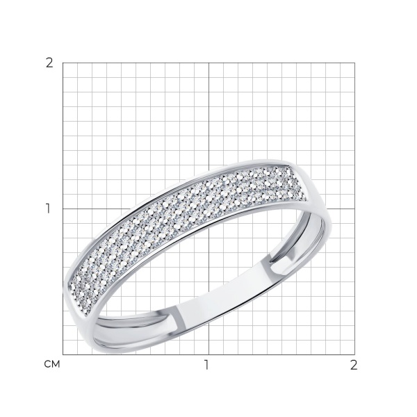 Кольцо из белого золота с бриллиантами