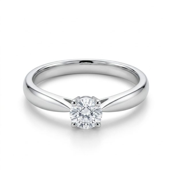 Кольцо из белого золота с бриллиантом