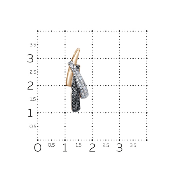 Подвеска из красного золота с бриллиантами