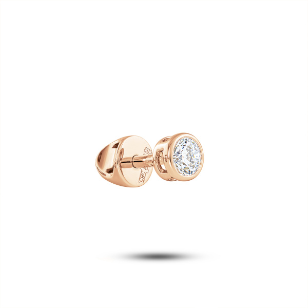 Моносерьга из красного золота с бриллиантом