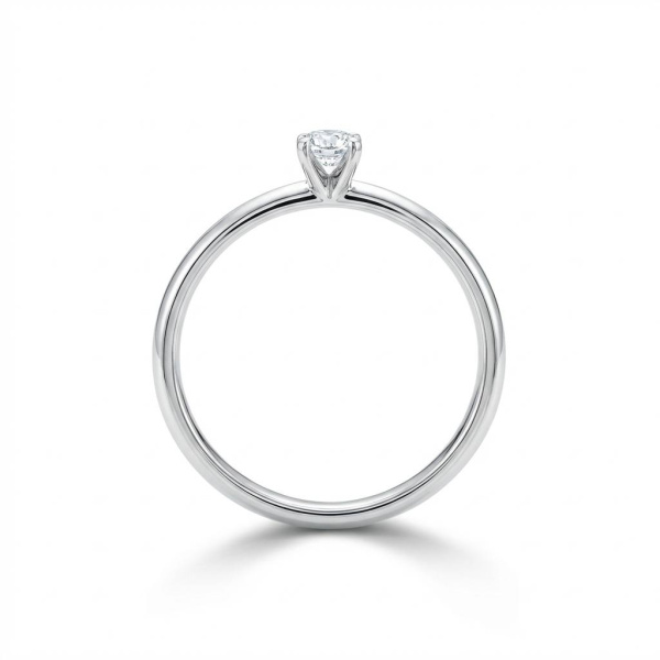 Кольцо из белого золота с бриллиантом