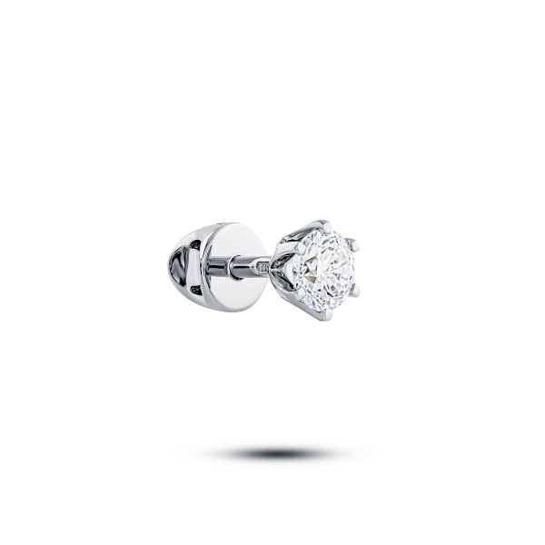 Моносерьга из белого золота с бриллиантом