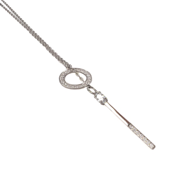 Колье из белого золота с фианитами