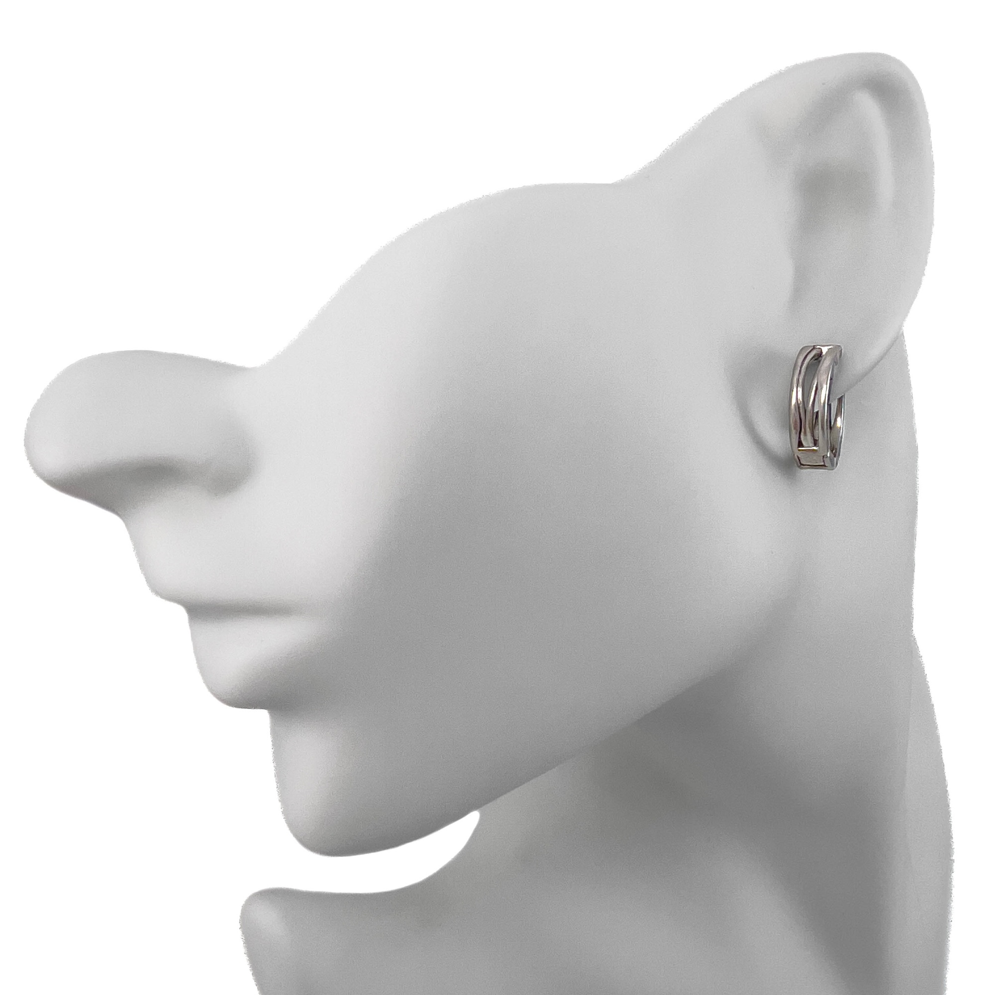 Серьги конго из серебра