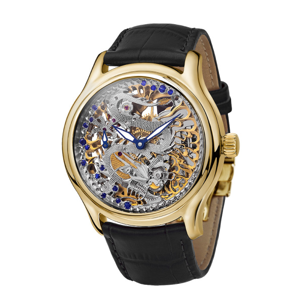 Часы мужские золотые NIKA EXCLUSIVE с сапфирами