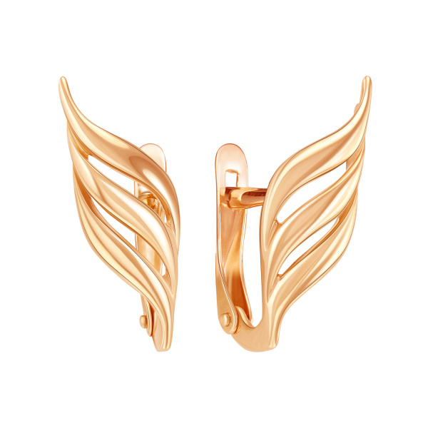 Серьги из красного золота