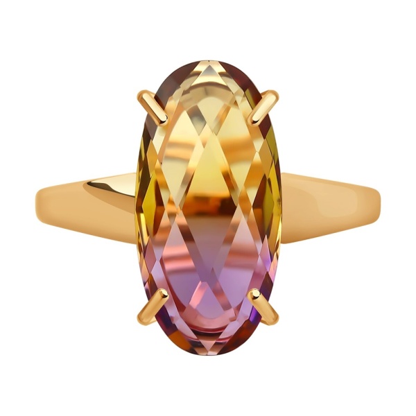 Кольцо из красного золота с ситаллом