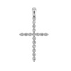 Декоративный крестик из белого золота с бриллиантами