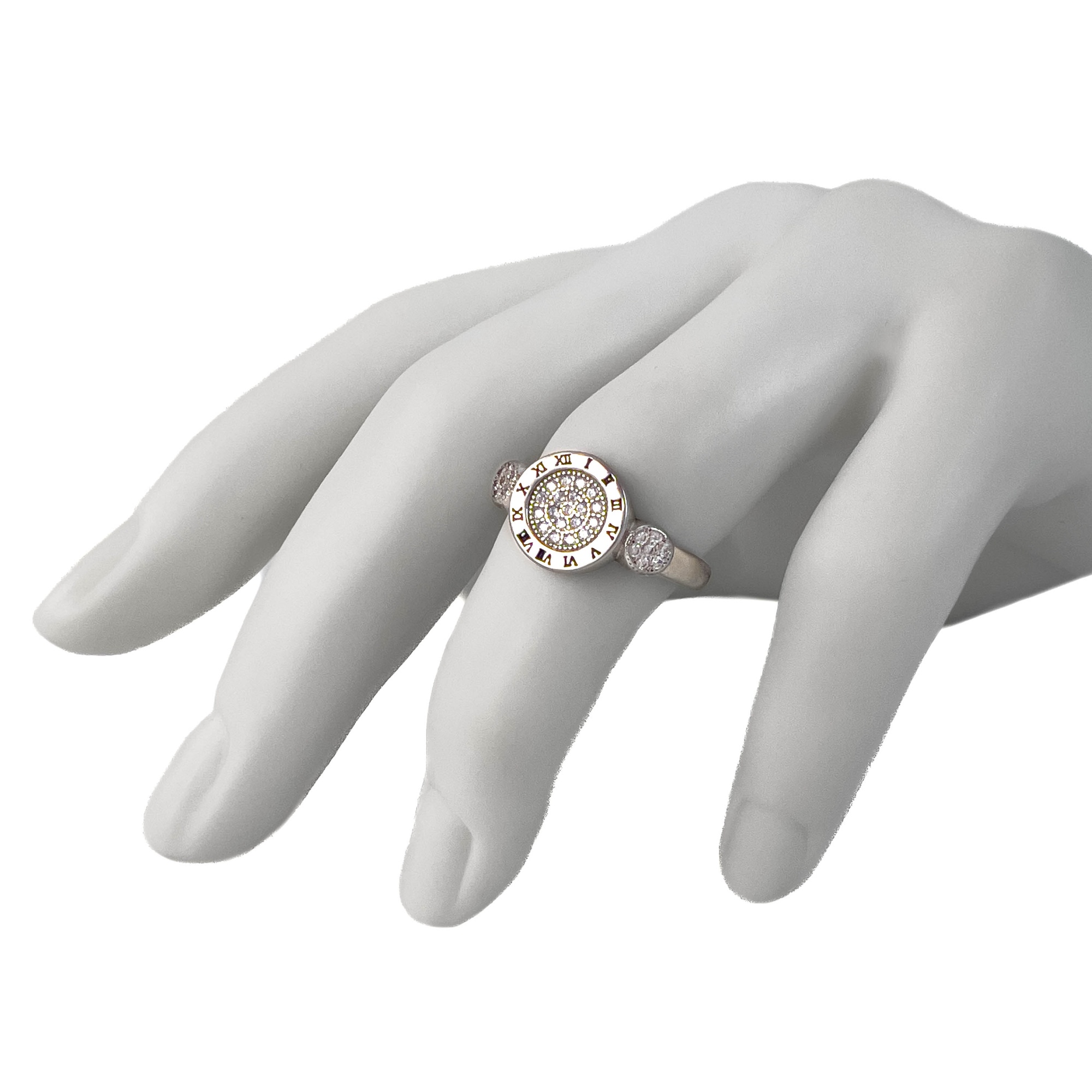 Кольцо из серебра с фианитами