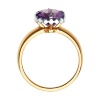 Кольцо из красного золота с аметистом
