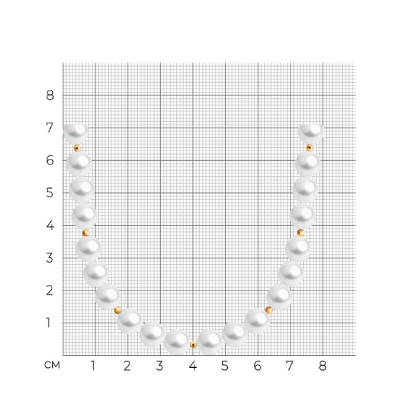 Колье из красного золота с жемчугом