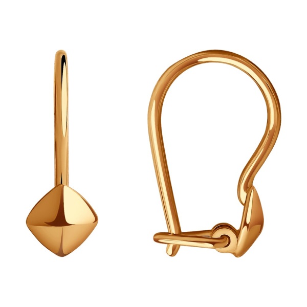 Серьги из красного золота 585 пробы