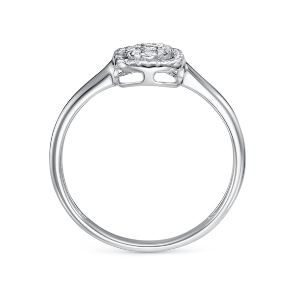 Кольцо из белого золота с бриллиантами