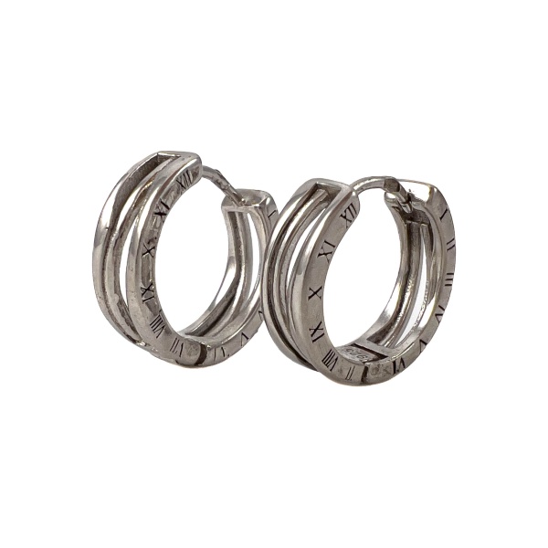 Серьги конго из серебра