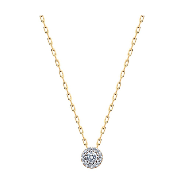 Колье из красного золота с фианитами