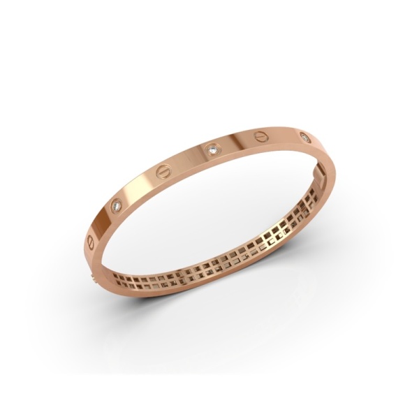 Браслет из красного золота с бриллиантами