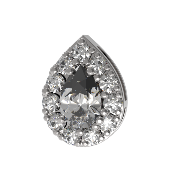 Подвеска из серебра с фианитами