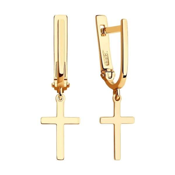 Серьги из красного золота