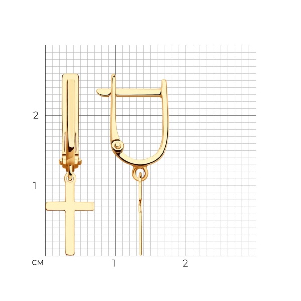 Серьги из красного золота