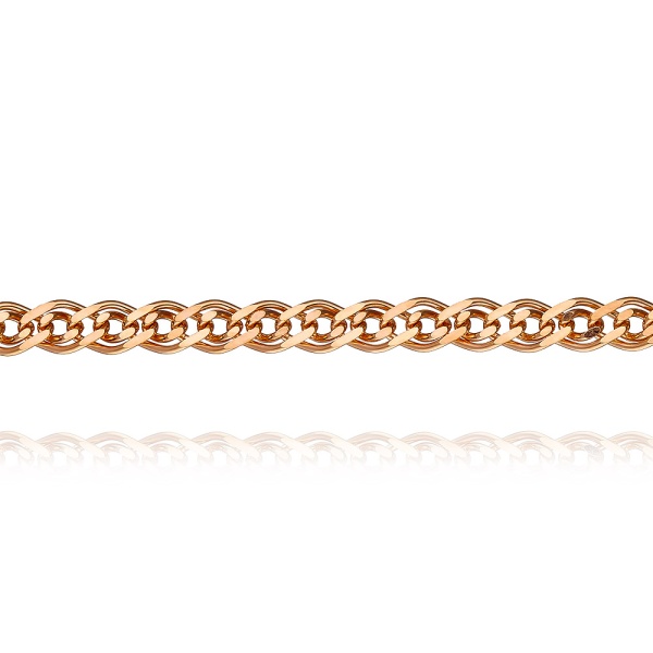 Цепь из красного золота 585, плетение «Нонна»