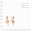 Серьги из красного золота с нанокристаллами в форме змеи