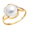 Кольцо из красного золота с жемчугом