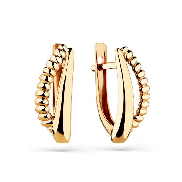 Серьги из красного золота 585 пробы