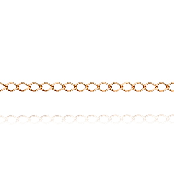 Цепь из красного золота 585, плетение «Ромб одинарный»